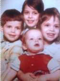 Picture of Christina and her siblings then